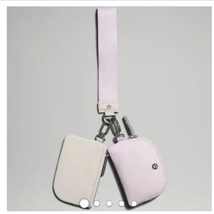 Lululemon Dual Pouch Wristlet Meadowsweet Pink White Opal